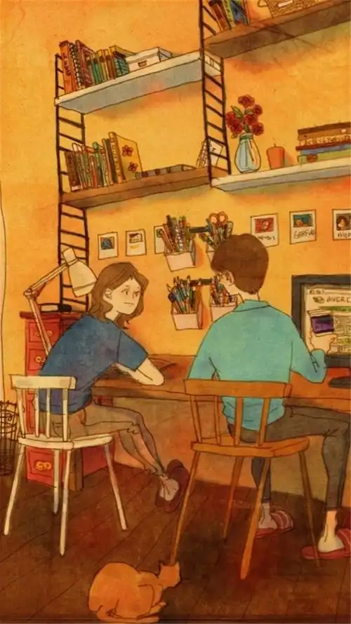 暖心爱情故事手绘