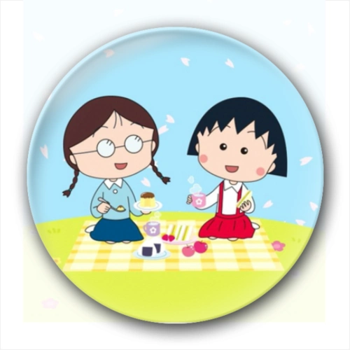 小丸子和小玉-创意冰箱贴