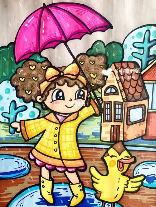 油性勾线笔,马克笔96绘画注意:人物勾边可以适当勾粗一圈,这样比较