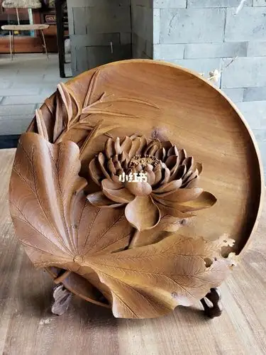 手工木雕荷花