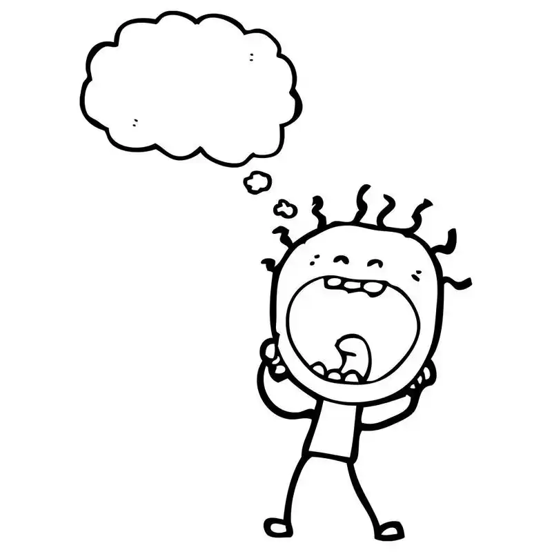 尖叫的人,矢量,尖叫着男人卡通白色背景上