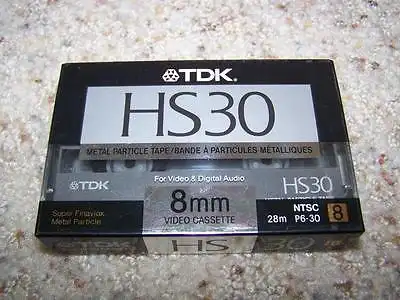tdk hs30 video cassette tape metal particle tape 8mm