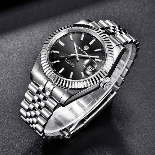 伯佳尼pagani disign机械蓝宝石男士时尚防水日历精钢手表pd-1645