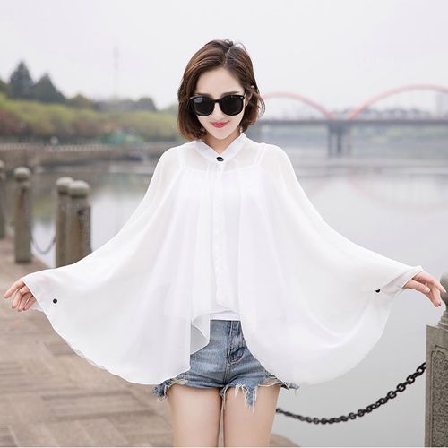 网红小披肩 时尚外搭夏季薄款2021个性女士天防晒式上衣冰丝凉感