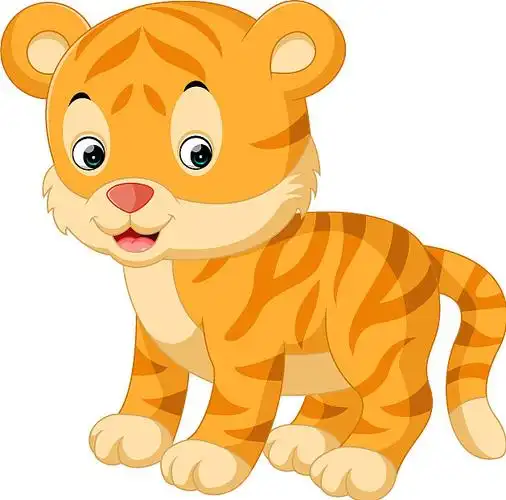卡通可爱的老虎