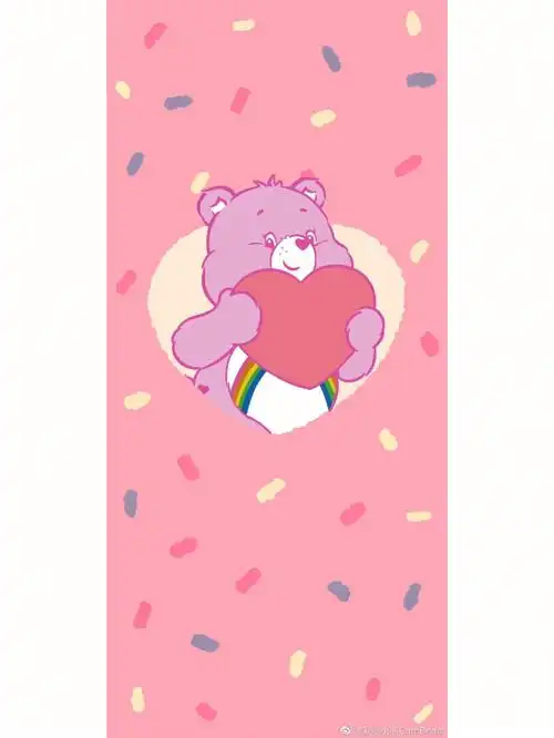 超级可爱爱心熊壁纸