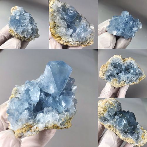 天青石原石天然矿物晶体儿童伴手礼科普标本蓝色宝石奇石水晶摆件