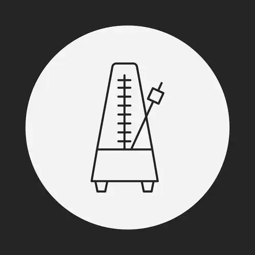 节拍器,线条,象征