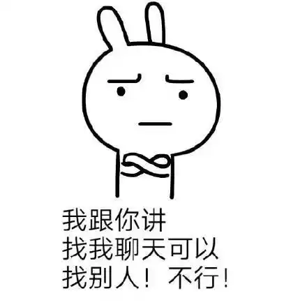 我跟你讲找我聊天可以找别人!不行