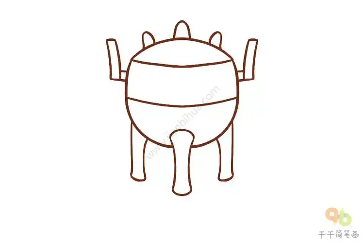 圆鼎简笔画彩色青铜大圆鼎简笔画,圆鼎图片大全,圆鼎怎么画简单,圆鼎