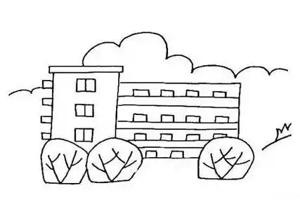 《阳光大课间》玩耍的校园儿童矢量素材学校一角简笔画要怎么画儿童简