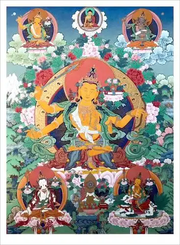 藏传佛教中的"四臂文殊"