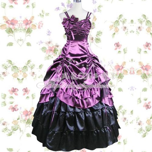 2019新款 lolita洛丽塔 洋装晚会礼服连衣长裙 可换颜色送裙撑