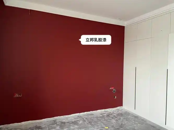 主卧背景墙 立邦勃艮地红装修终于接近尾声 最纠结的乳胶漆阶段终于