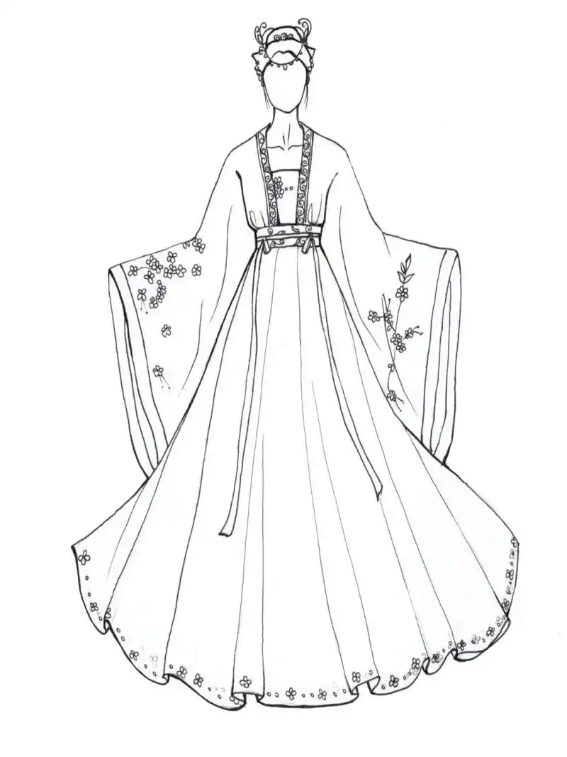 华裳苏言 设计师小姐姐纯分享 汉服手绘 关注 收藏 点赞 嗨,小伙伴们