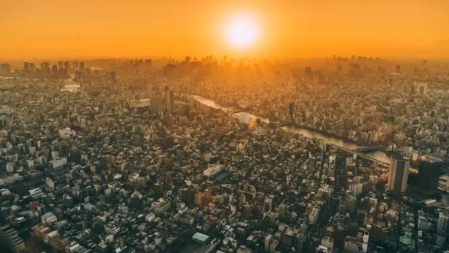 早晨光芒四射的阳光