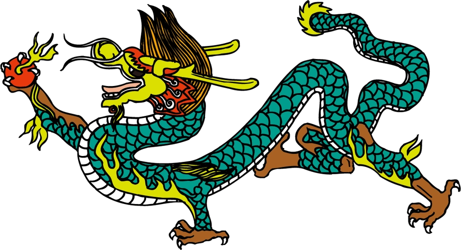 【转载】矢量图(彩色中国龙)