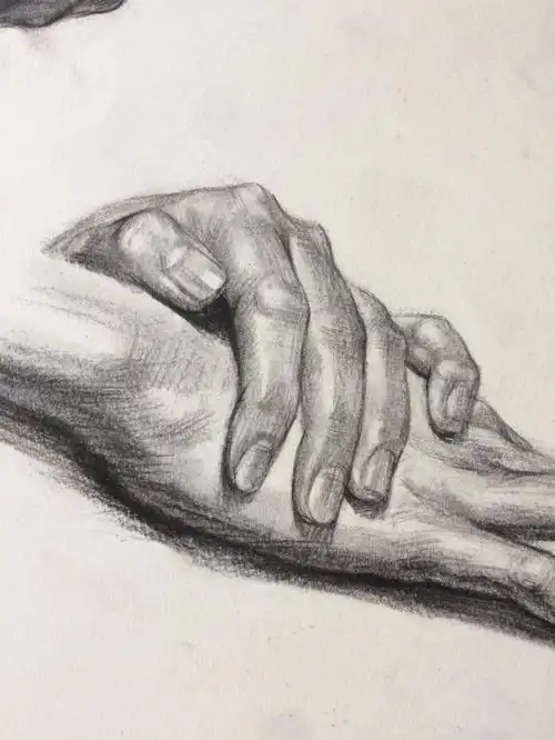 素描  #手  #素描手  #素描头带手