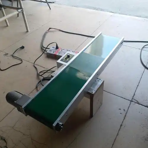 定制小型流水线微型皮带输送机桌面式输送带传送带迷你无脚架 总长300