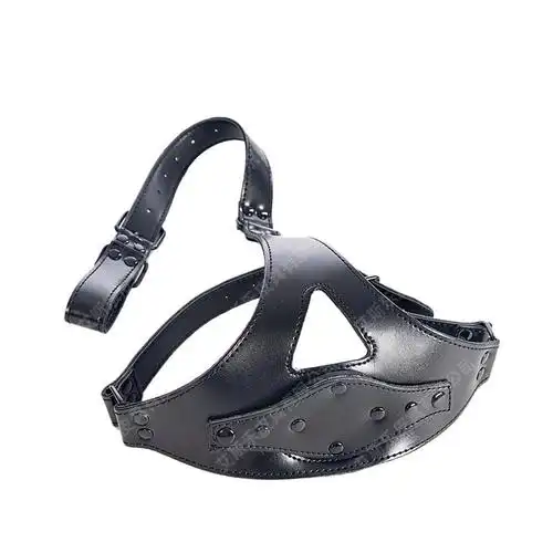 成人面具加强马具型阳具口塞可拆卸面罩口罩调教训奴欧美情趣用品