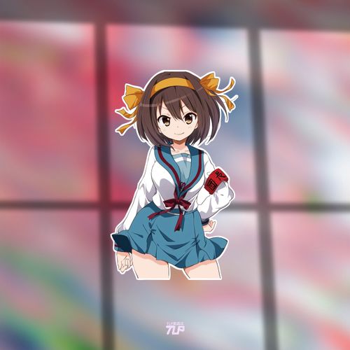 tlp反光车贴 凉宫春日的忧郁sos团团长sos团阿虚动漫防水贴纸