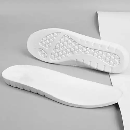 白色pu发泡运动鞋垫高弹减震男女士透气军训鞋垫隐形增高贴牌加工-阿