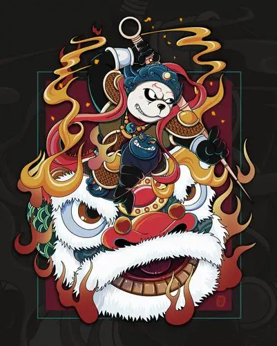 中国功夫熊猫-商业插画作品|公司-特创易·go
