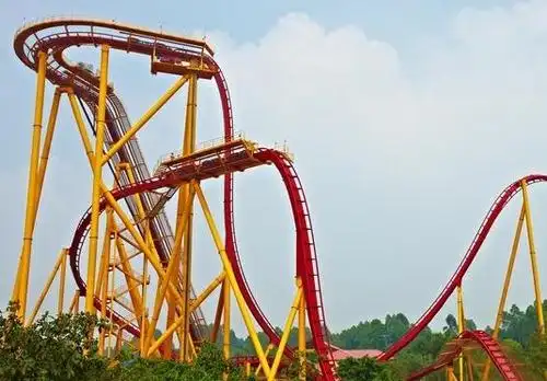 第二名:摩托过山车n位于广州长隆欢乐世界,全长590米,时速80km/h,这是