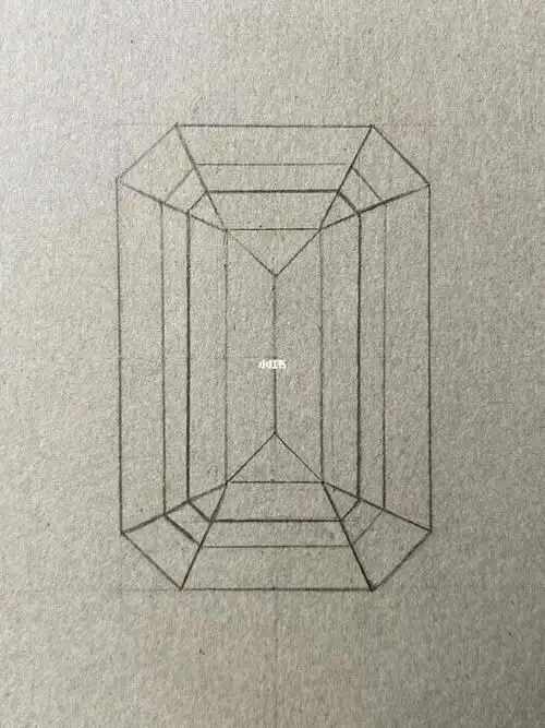 珠宝手绘祖母绿型刻面宝石78