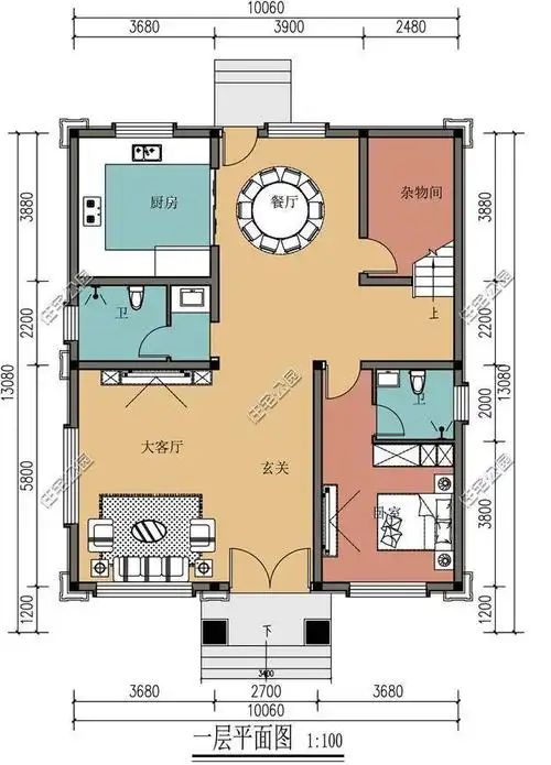 别墅设计-乡村房子设计图-农村自建房设计图-轩鼎房屋图纸网