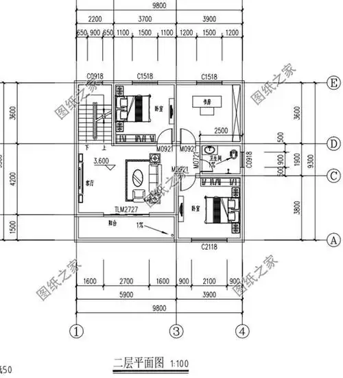 农村90平米二层楼房设计图小巧精致简单容易建