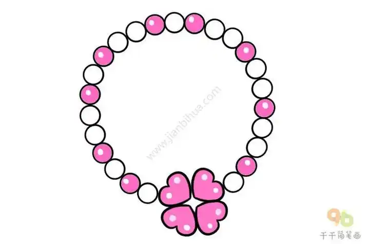 简笔画有规律的项链