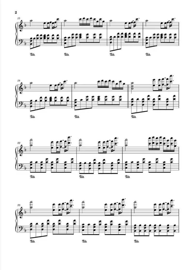 钢琴 #sunset 好听简单钢琴谱 - 抖音