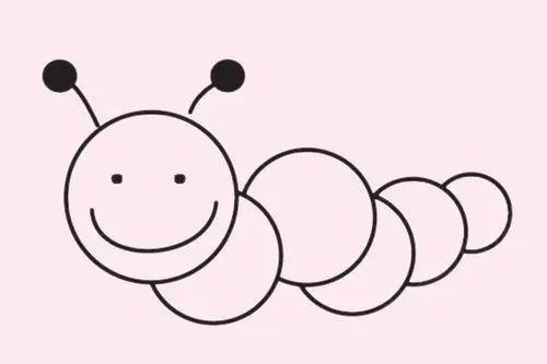 毛毛虫简笔画的画法步骤教程及图片大全