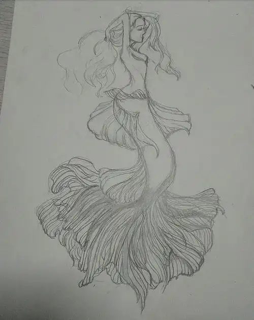 画美人鱼简笔画最简单最漂亮 画美人鱼简笔画最简单最漂亮