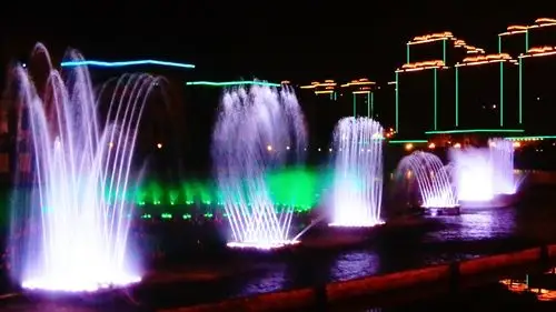 喷泉,夜光喷泉壁纸图片