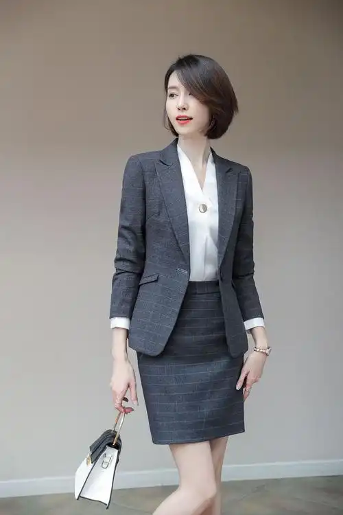 职业装女秋季裙套装高档酒店销售经理白领女式商务西装订制工作服