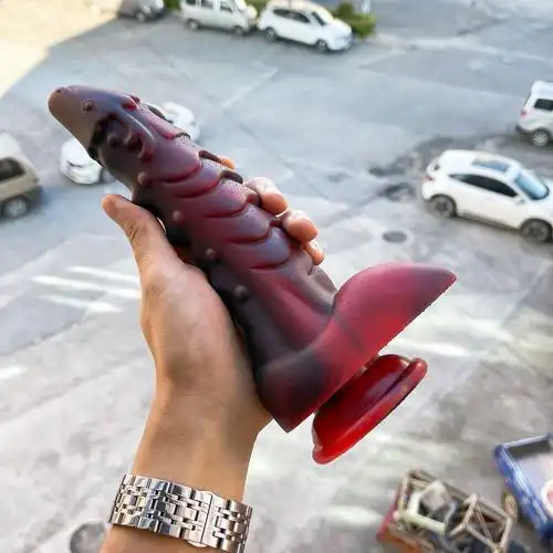 新款混色液态硅胶大阳具仿真异形后庭肛塞假阴茎性用品代发包邮