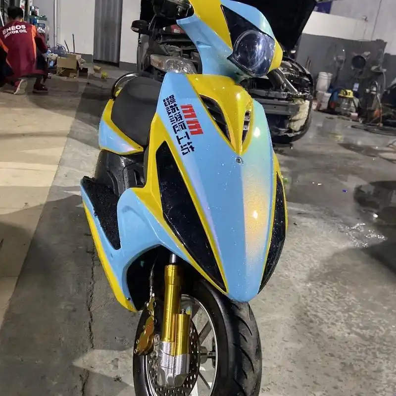 鬼火一代外壳全套摩托车赛道版gy6改装三阳鬼一车壳电摩黄蓝车壳