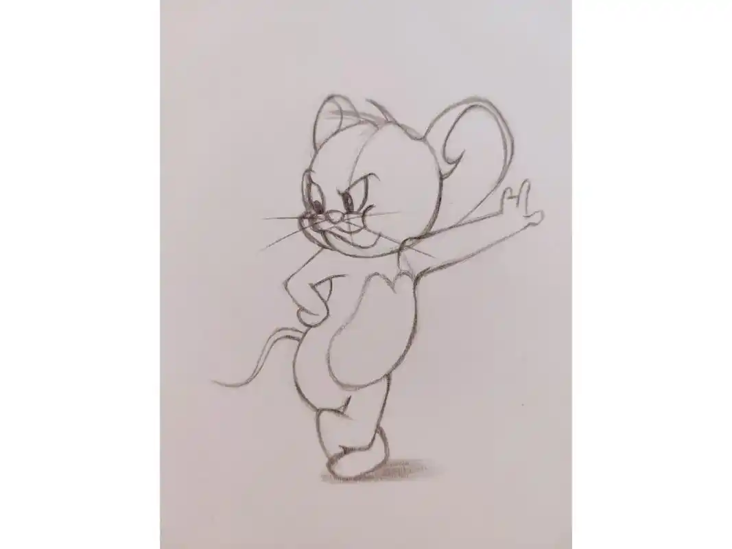 小老鼠杰瑞 简笔画 临摹迪士尼动画大师作品