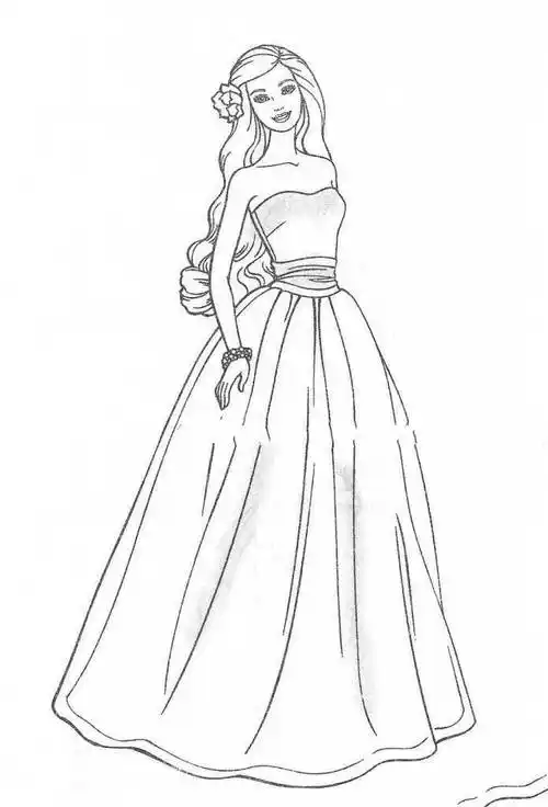 芭比娃娃简笔画芭比娃娃简笔画22张(第4张)芭比娃娃简笔画幼儿画(2)