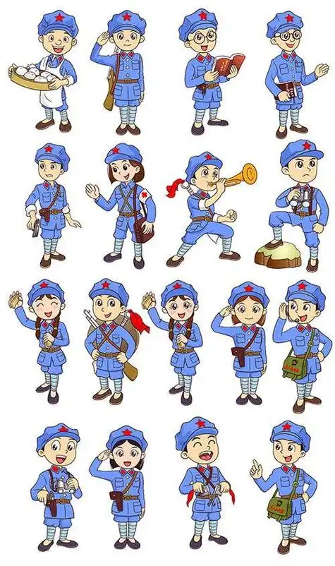 小红军简笔画 小红军简笔画图片