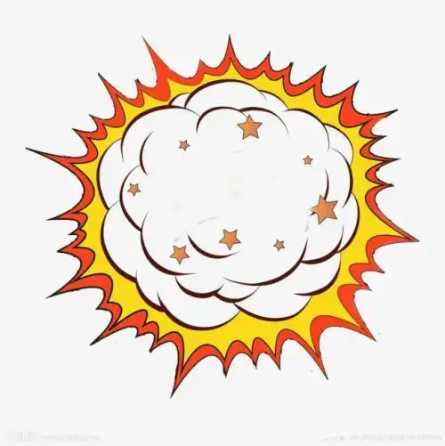 爆炸彩色简笔画 简笔画图片大全-普车都