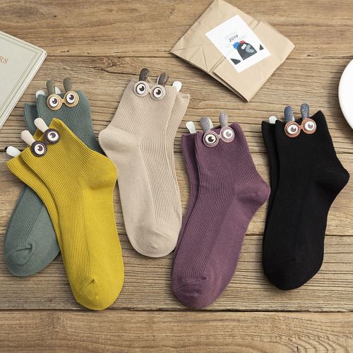 棉质奇怪怪的袜子女ins潮流韩国搞怪日可爱中筒其他配件