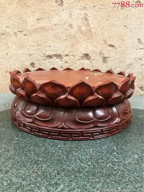 大号木雕莲花底座