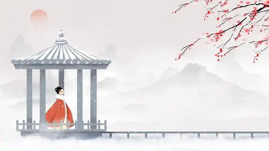 4k古风寒冬mp4牡丹亭视频背景牡丹亭背景下载 - 觅知网