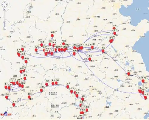 有人把李白杜甫一生的旅行足迹做了地图忽然发现了不得了的事情