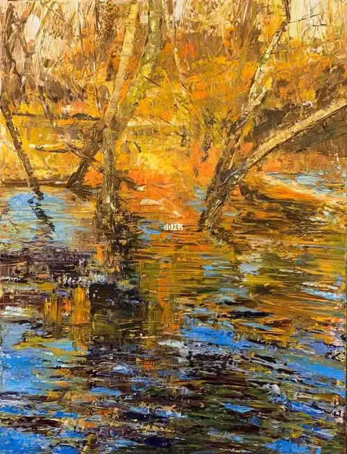 油画临摹刮刀画练习附笔记3040