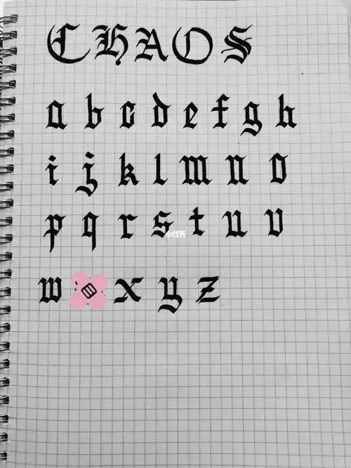 哥特体小写字母表来咯