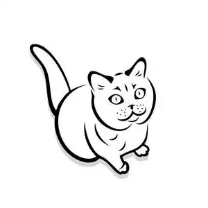 英国短毛猫黑色的东方短毛猫的矢量插图的肖像可爱的美国短毛猫小猫